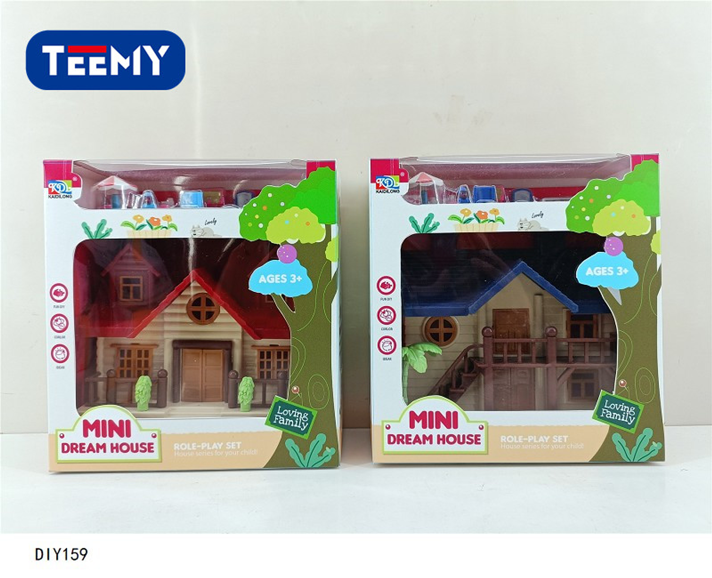 CASA ARMABLE CON ACCESORIOS , PRECIO PUBLICADO ES AL POR MAYOR Y DEBEN SER 3 UNIDADES DEL MISMO  (DIY159) 1