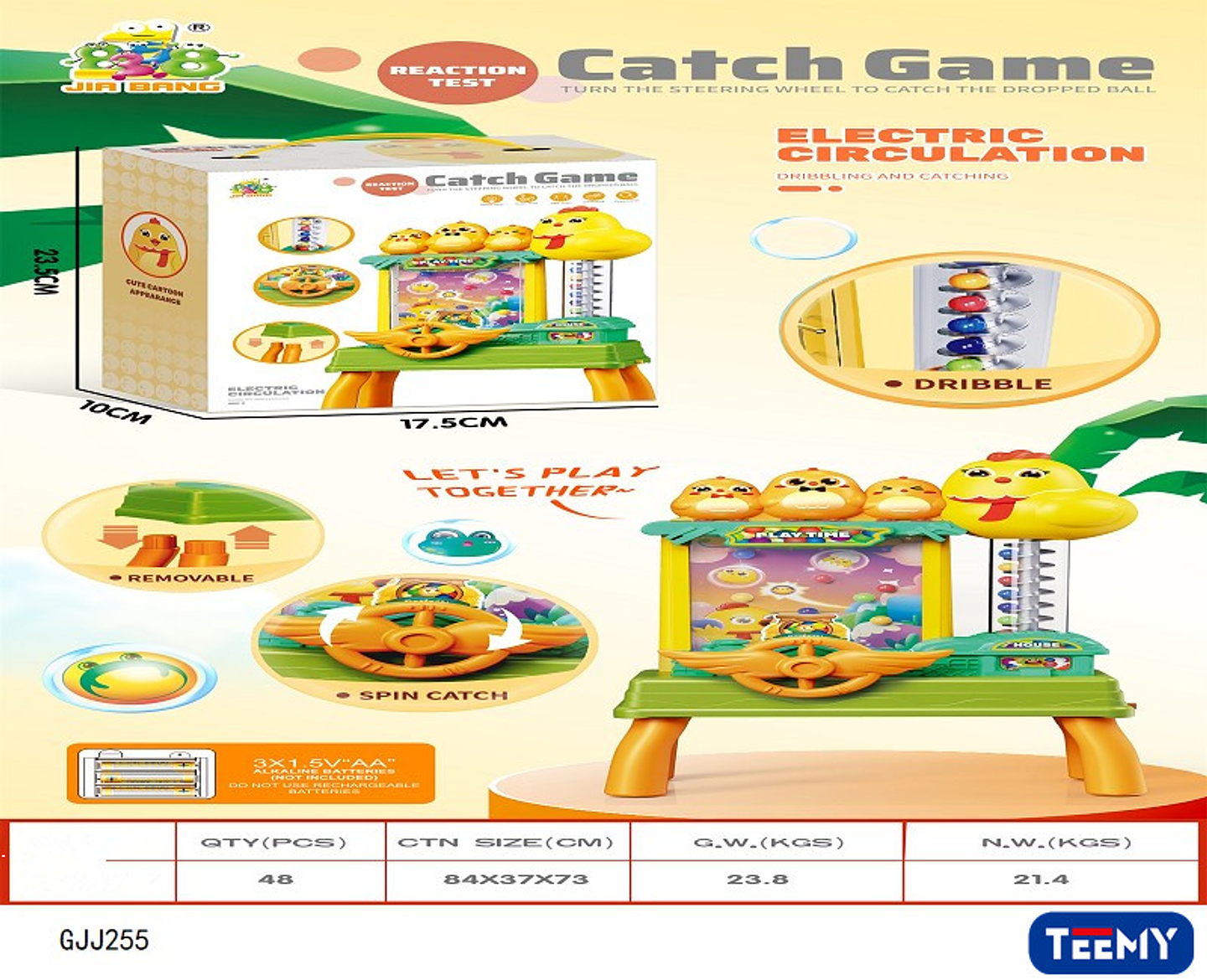 JUEGO DE CAPTURA DE PELOTAS, PRECIO PUBLICADO ES AL POR MAYOR Y DEBEN SER 3 UNIDADES DEL MISMO  (GJJ255) 1