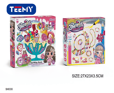 JUEGO DE MANUALIDADES PARA HACER PULSERAS, PRECIO PUBLICADO ES AL POR MAYOR Y DEBEN SER 3 UNIDADES DEL MISMO  (SH030)