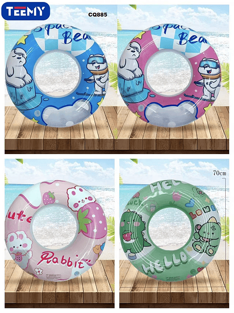 SALVAVIDAS 70 CM PAQUETE 12 PIEZAS  (CQ885)