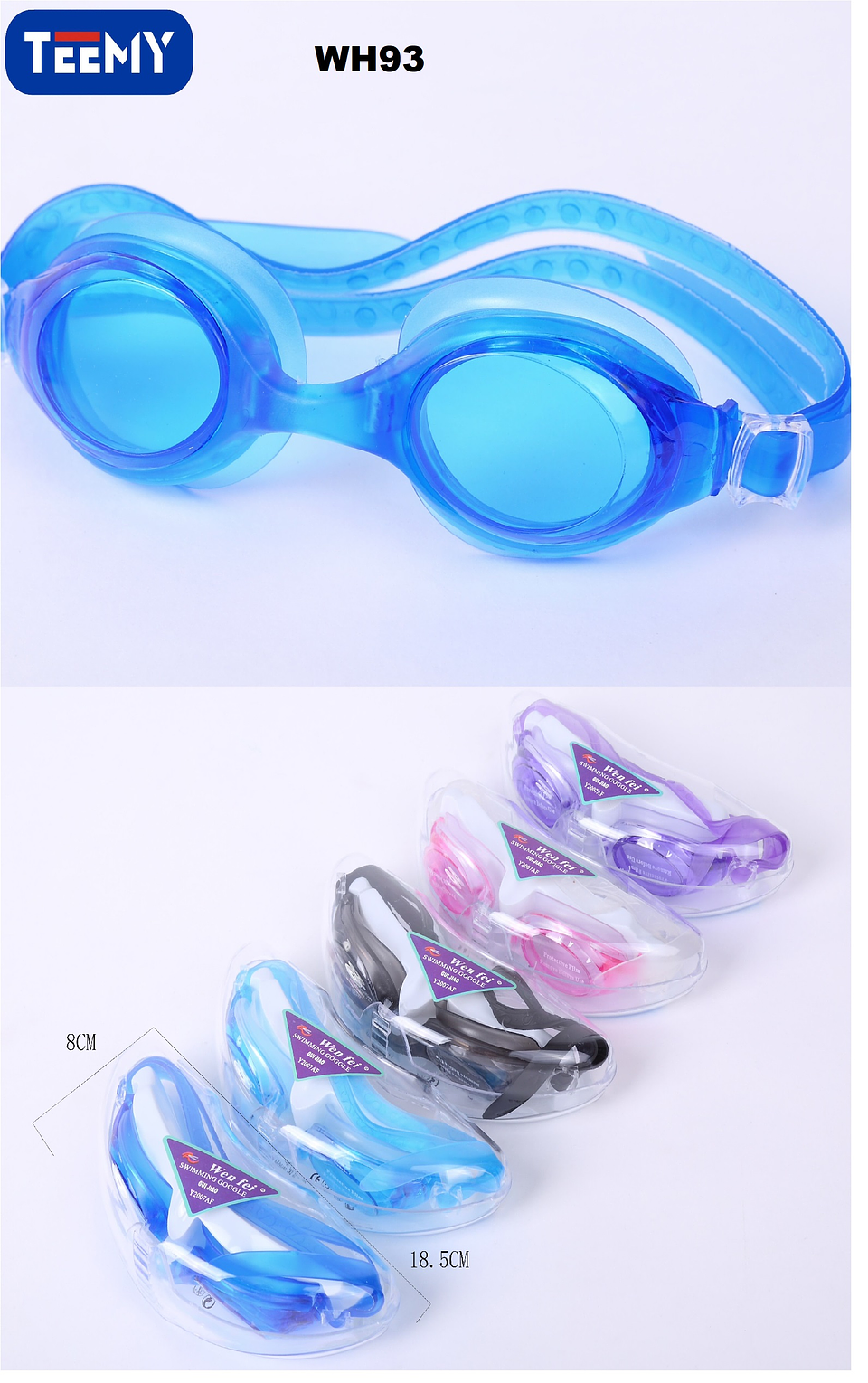 LENTES DE NATACION PAQUETE 6 PIEZAS (WH93) 2