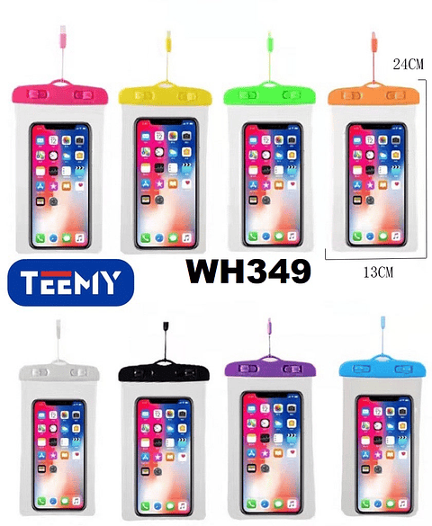 PROTECTOR CELULAR CONTRA EL AGUA PAQUETE 12 PIEZAS (WH349)