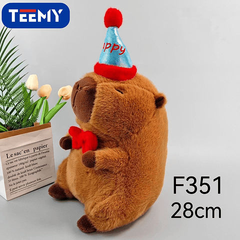 PELUCHE CAPYBARA 28 CM  , PRECIO PUBLICADO ES AL POR MAYOR Y DEBEN SER 3 UNIDADES DEL MISMO  (F351)
