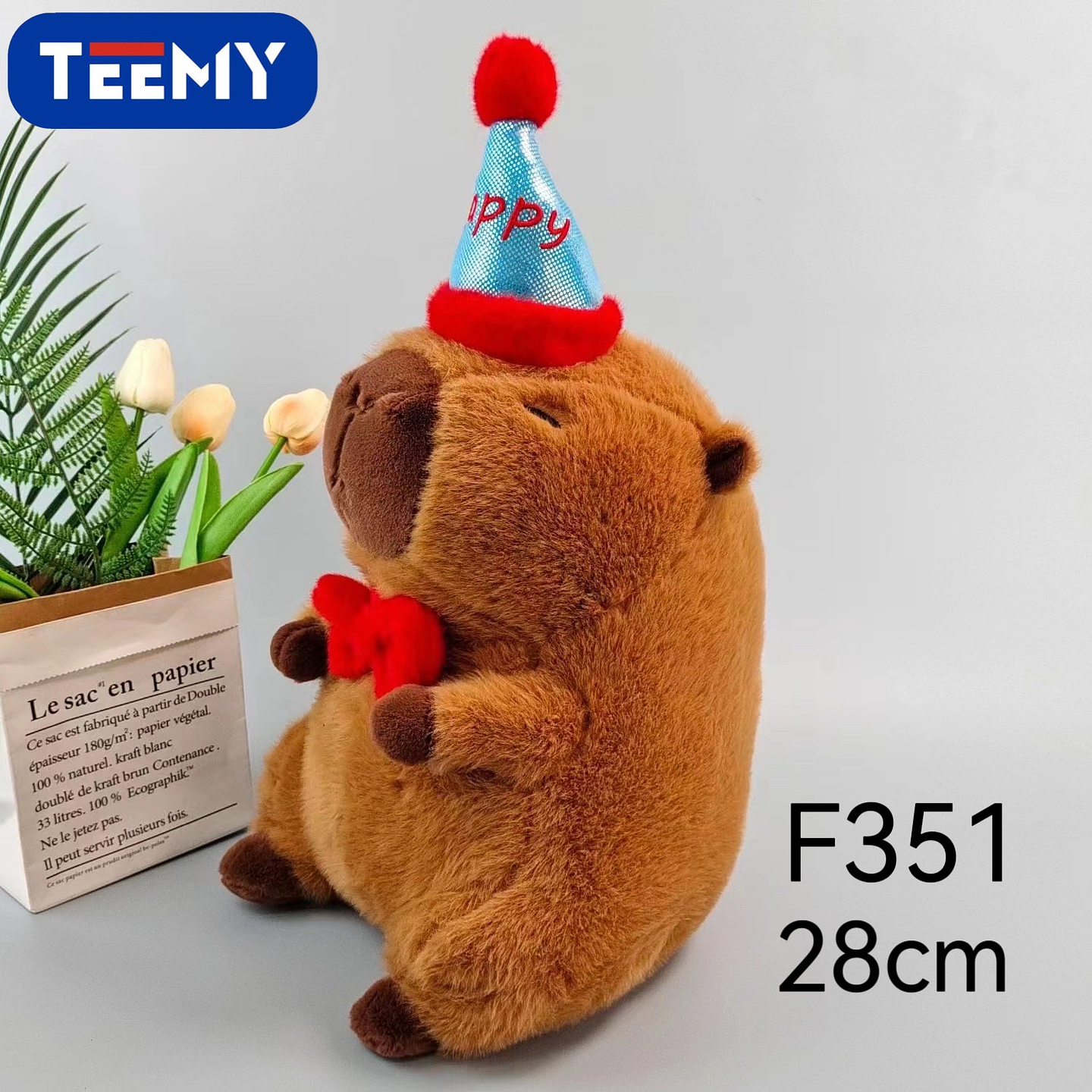 PELUCHE CAPYBARA 28 CM  , PRECIO PUBLICADO ES AL POR MAYOR Y DEBEN SER 3 UNIDADES DEL MISMO  (F351) 1