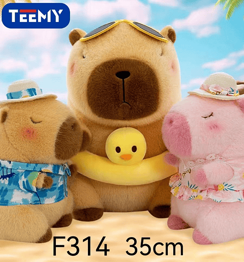 PELUCHE CAPYBARA 35 CM  , PRECIO PUBLICADO ES AL POR MAYOR Y DEBEN SER 3 UNIDADES DEL MISMO  (F314)