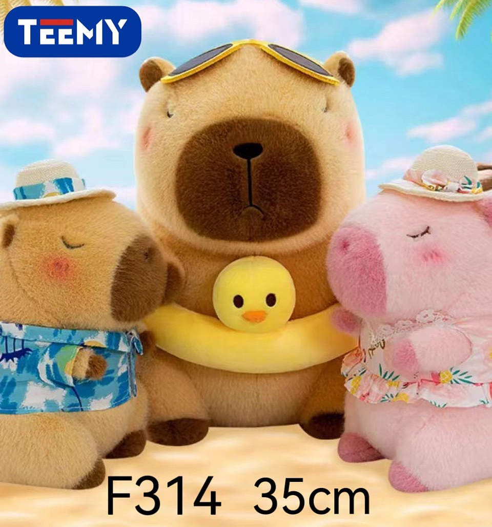 PELUCHE CAPYBARA 35 CM  , PRECIO PUBLICADO ES AL POR MAYOR Y DEBEN SER 3 UNIDADES DEL MISMO  (F314) 1