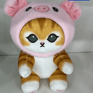 PELUCHE GATO DISFRAZ CHANCHO 20 CM , PRECIO PUBLICADO ES AL POR MAYOR Y DEBEN SER 4 UNIDADES DEL MISMO 