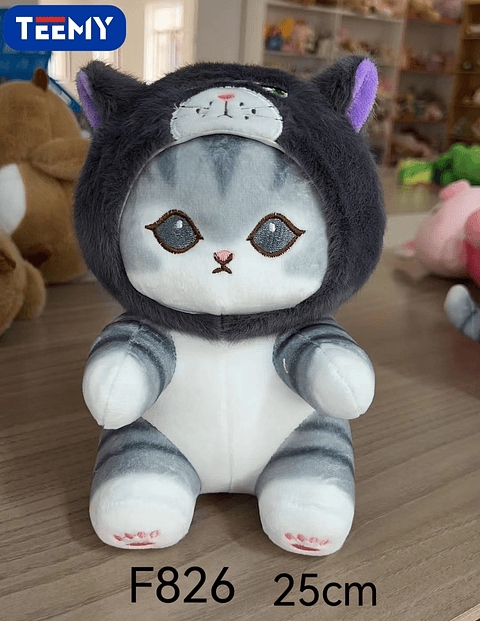 PELUCHE GATO 25 CM , PRECIO PUBLICADO ES AL POR MAYOR Y DEBEN SER 3 UNIDADES DEL MISMO  (F826)
