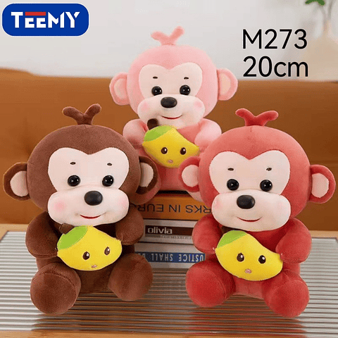 PELUCHE MONO 20 CM , PRECIO PUBLICADO ES AL POR MAYOR Y DEBEN SER 3 UNIDADES DEL MISMO  (M273)