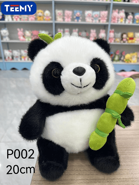 PELUCHE PANDA 20 CM , PRECIO PUBLICADO ES AL POR MAYOR Y DEBEN SER 3 UNIDADES DEL MISMO  (P002)