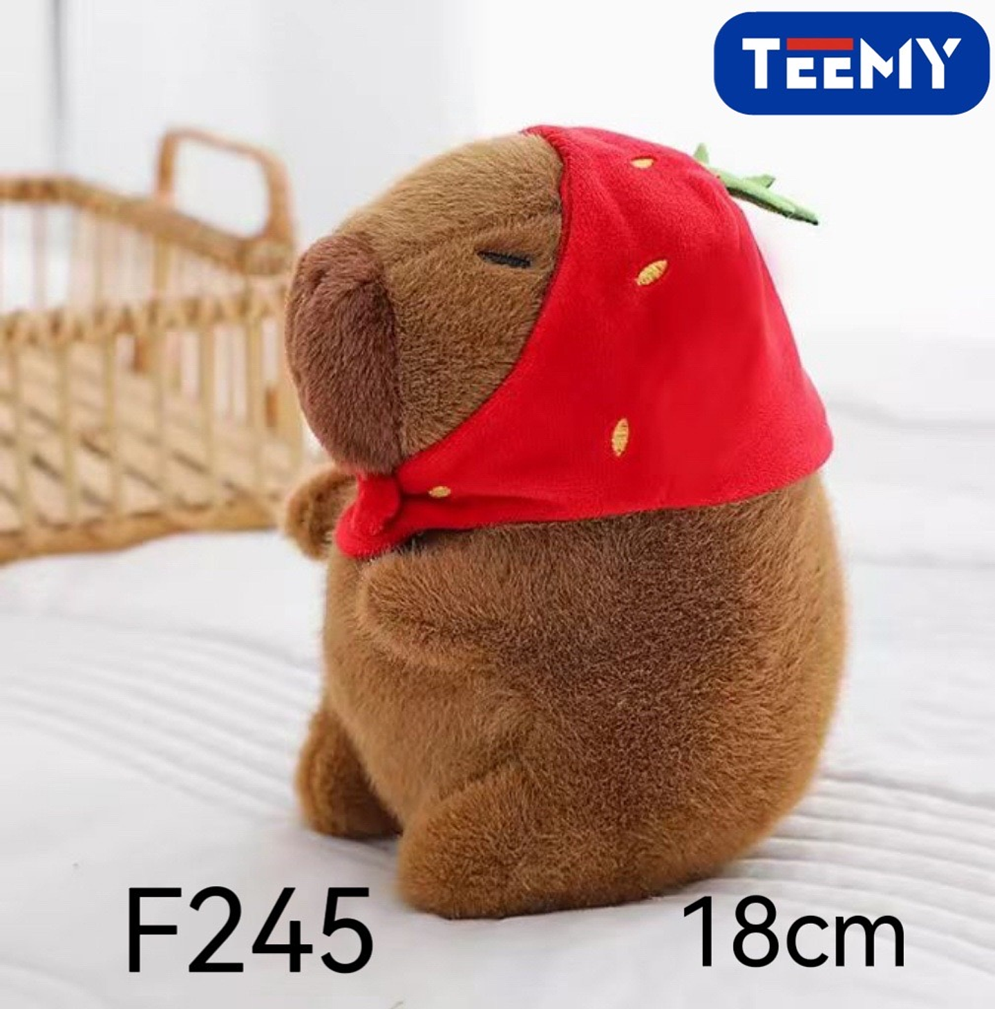 PELUCHE CAPYBARA 18 CM  , PRECIO PUBLICADO ES AL POR MAYOR Y DEBEN SER 3 UNIDADES DEL MISMO  (F245) 1