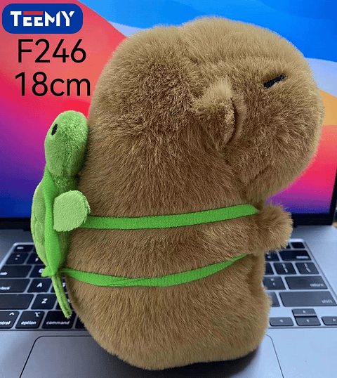 PELUCHE CAPYBARA 18 CM  , PRECIO PUBLICADO ES AL POR MAYOR Y DEBEN SER 3 UNIDADES DEL MISMO  (F246)