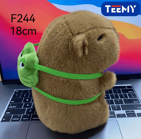 PELUCHE CAPYBARA 18 CM  , PRECIO PUBLICADO ES AL POR MAYOR Y DEBEN SER 3 UNIDADES DEL MISMO  (F244)