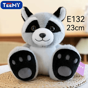 PELUCHE MAPACHE 23 CM , PRECIO PUBLICADO ES AL POR MAYOR Y DEBEN SER 4 UNIDADES DEL MISMO 