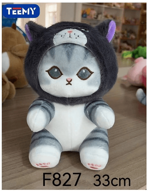 PELUCHE GATO 33 CM , PRECIO PUBLICADO ES AL POR MAYOR Y DEBEN SER 3 UNIDADES DEL MISMO  (F827)