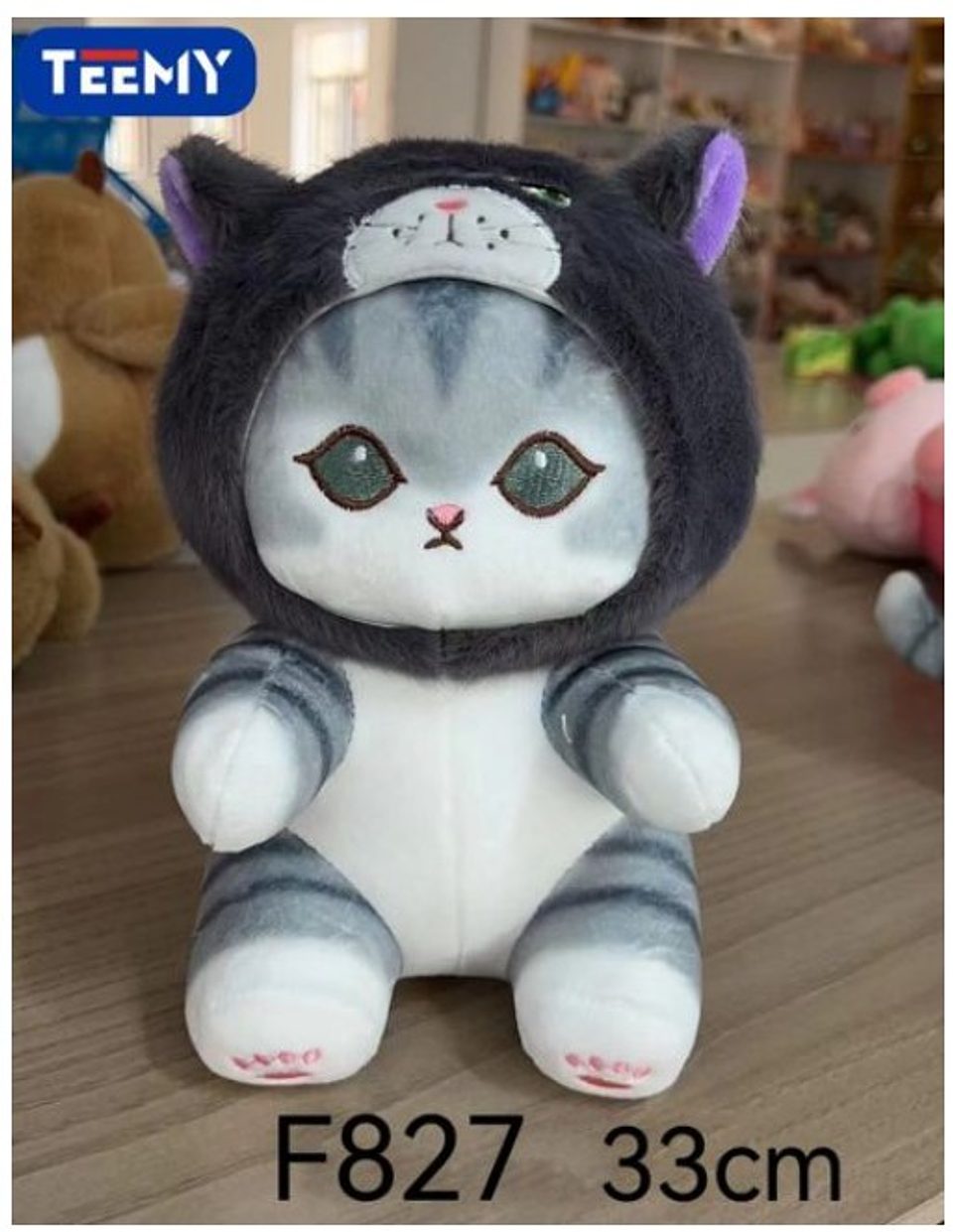 PELUCHE GATO 33 CM , PRECIO PUBLICADO ES AL POR MAYOR Y DEBEN SER 3 UNIDADES DEL MISMO  (F827) 1