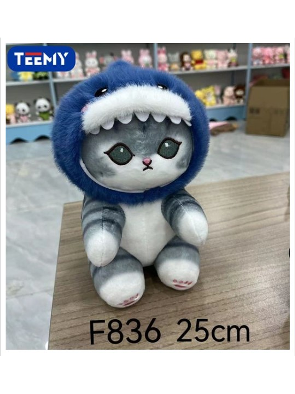 PELUCHE GATO 25 CM , PRECIO PUBLICADO ES AL POR MAYOR Y DEBEN SER 4 UNIDADES DEL MISMO 