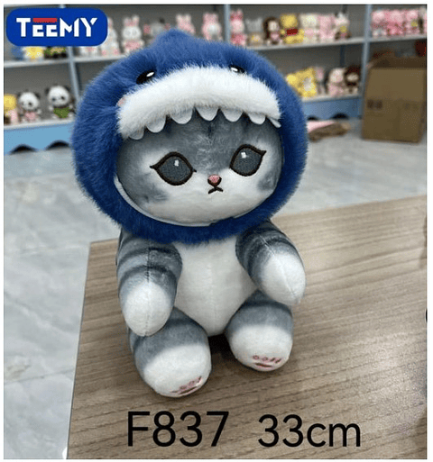 PELUCHE GATO 33 CM , PRECIO PUBLICADO ES AL POR MAYOR Y DEBEN SER 3 UNIDADES DEL MISMO  (F837)