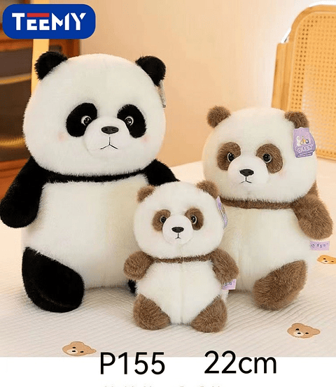 PELUCHE PANDA 22 CM , PRECIO PUBLICADO ES AL POR MAYOR Y DEBEN SER 3 UNIDADES DEL MISMO  (P155)