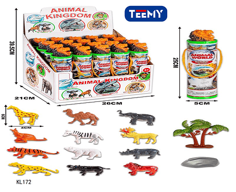SET ANIMALES PAQUETE 20 PIEZAS   (KL172)