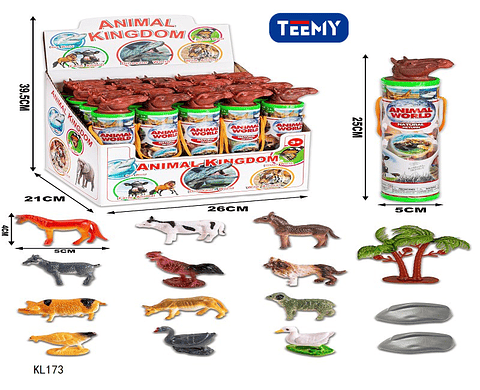 SET DE ANIMALES PAQUETE 20 PIEZAS   (KL173)