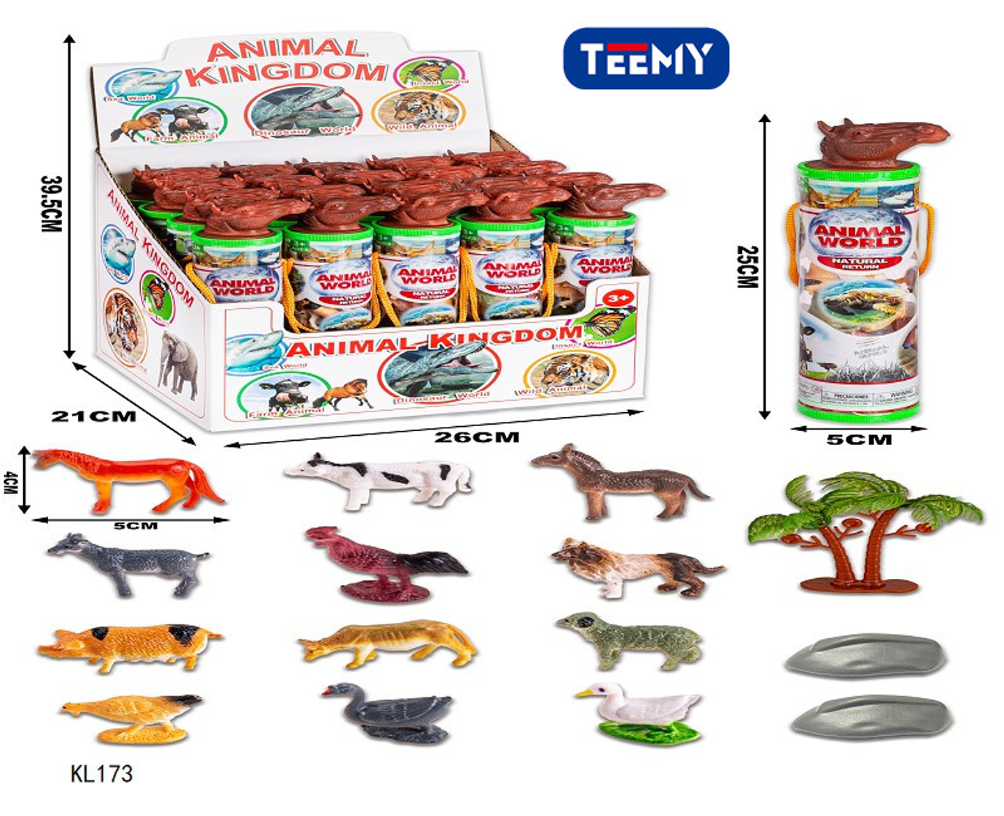 SET DE ANIMALES PAQUETE 20 PIEZAS   (KL173) 1