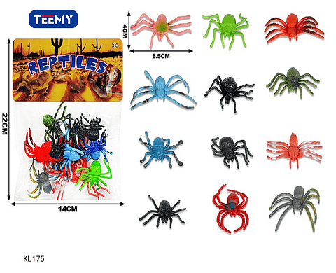 ARAÑA PAQUETE 12 PIEZAS (KL175)