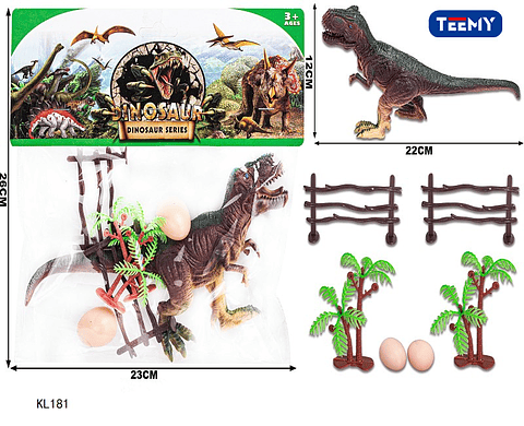 DINOSAURIO CON HUEVOS , PRECIO PUBLICADO ES AL POR MAYOR Y DEBEN SER 3 UNIDADES DEL MISMO  (KL181)