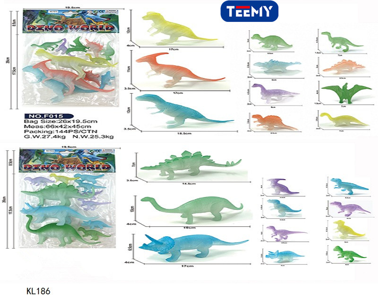 DINOSAURIOS , PRECIO PUBLICADO ES AL POR MAYOR Y DEBEN SER 3 UNIDADES DEL MISMO  (KL186) 1