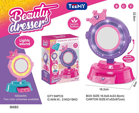 ESPEJO CON LUCES Y SONIDO, PRECIO PUBLICADO ES AL POR MAYOR Y DEBEN SER 3 UNIDADES DEL MISMO  (SH083)