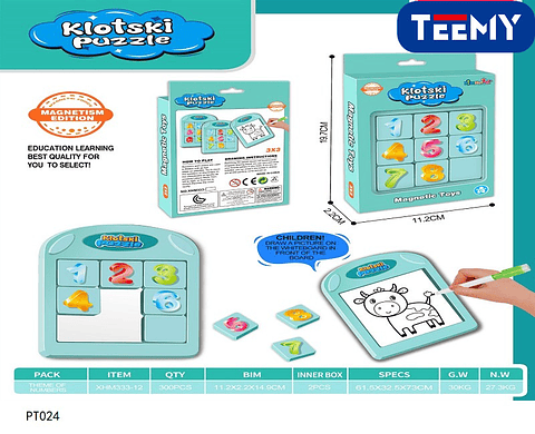 ROMPECABEZAS PUZZLE MAGNETICO 2 EN 1  , 3 DEL MISMO POR MAYOR  (PT024)