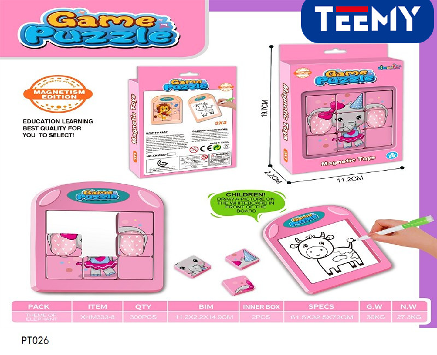 ROMPECABEZAS PUZZLE MAGNETICO 2 EN 1   , PRECIO PUBLICADO ES AL POR MAYOR Y DEBEN SER 3 UNIDADES DEL MISMO  (PT026) 1