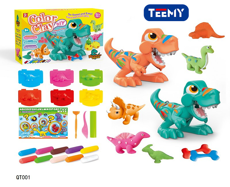 DINOSAURIOS CON PLASTICILINA, PRECIO PUBLICADO ES AL POR MAYOR Y DEBEN SER 3 UNIDADES DEL MISMO  (QT001) 1