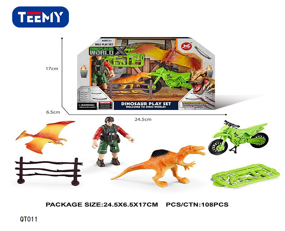 DINOSAURIOS CON ACCESORIOS , PRECIO PUBLICADO ES AL POR MAYOR Y DEBEN SER 3 UNIDADES DEL MISMO  (QT011) 1