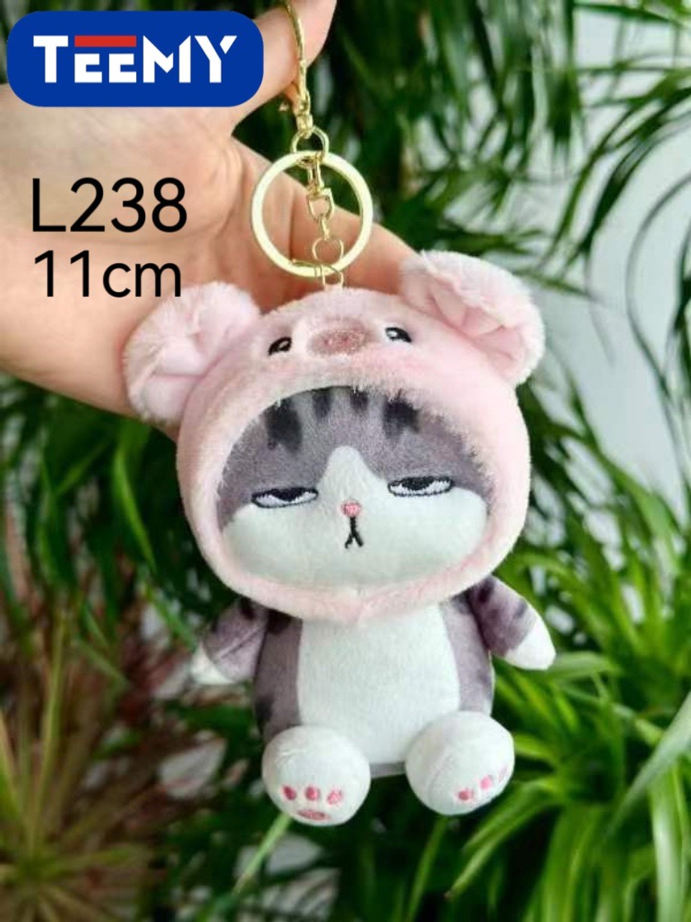 LLAVERO PELUCHE GATICO PAQUETE 11 CM 12 PCS