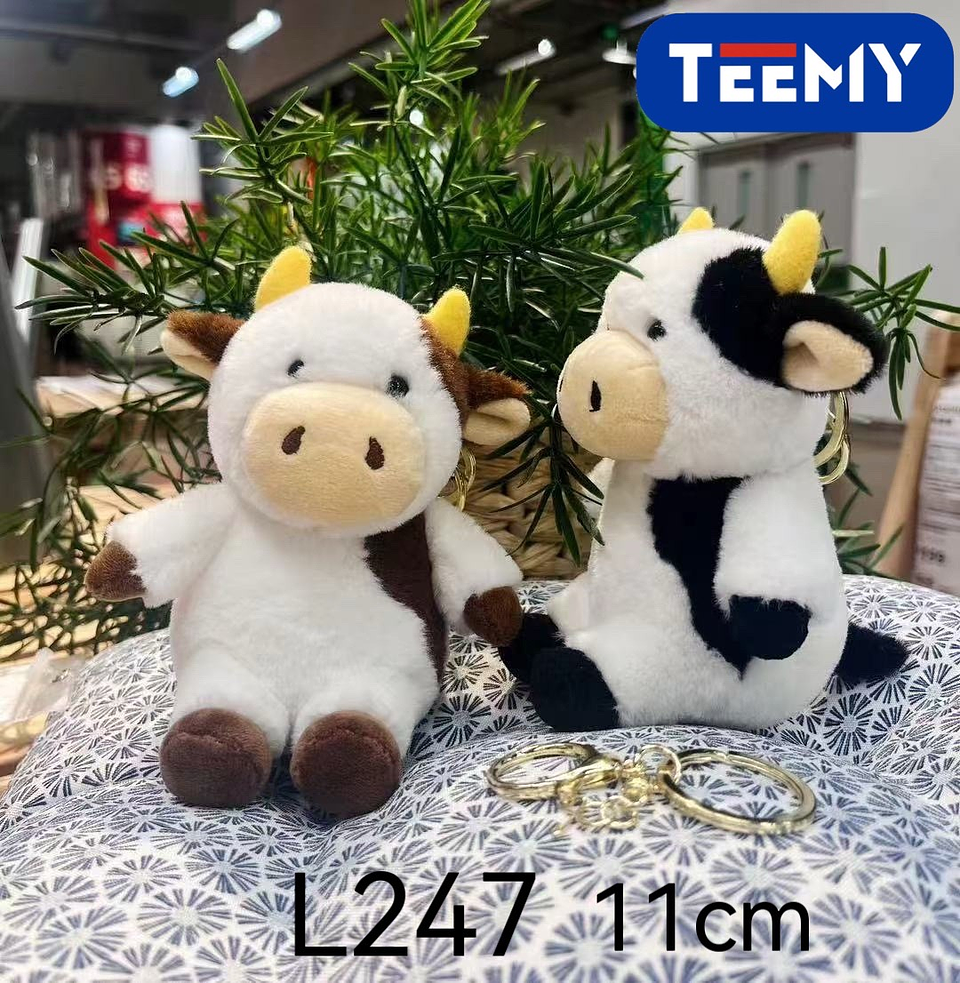 LLAVERO PELUCHE VACA PAQUETE 11 CM 12 PCS (L247) 1