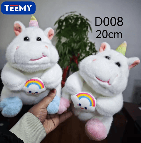 PELUCHE UNICORNIO 20 CM , PRECIO PUBLICADO ES AL POR MAYOR Y DEBEN SER 3 UNIDADES DEL MISMO  (D008)