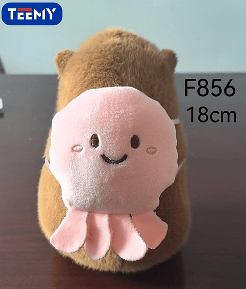 PELUCHE CAPYBARA 18 CM  , PRECIO PUBLICADO ES AL POR MAYOR Y DEBEN SER 3 UNIDADES DEL MISMO  (F856)