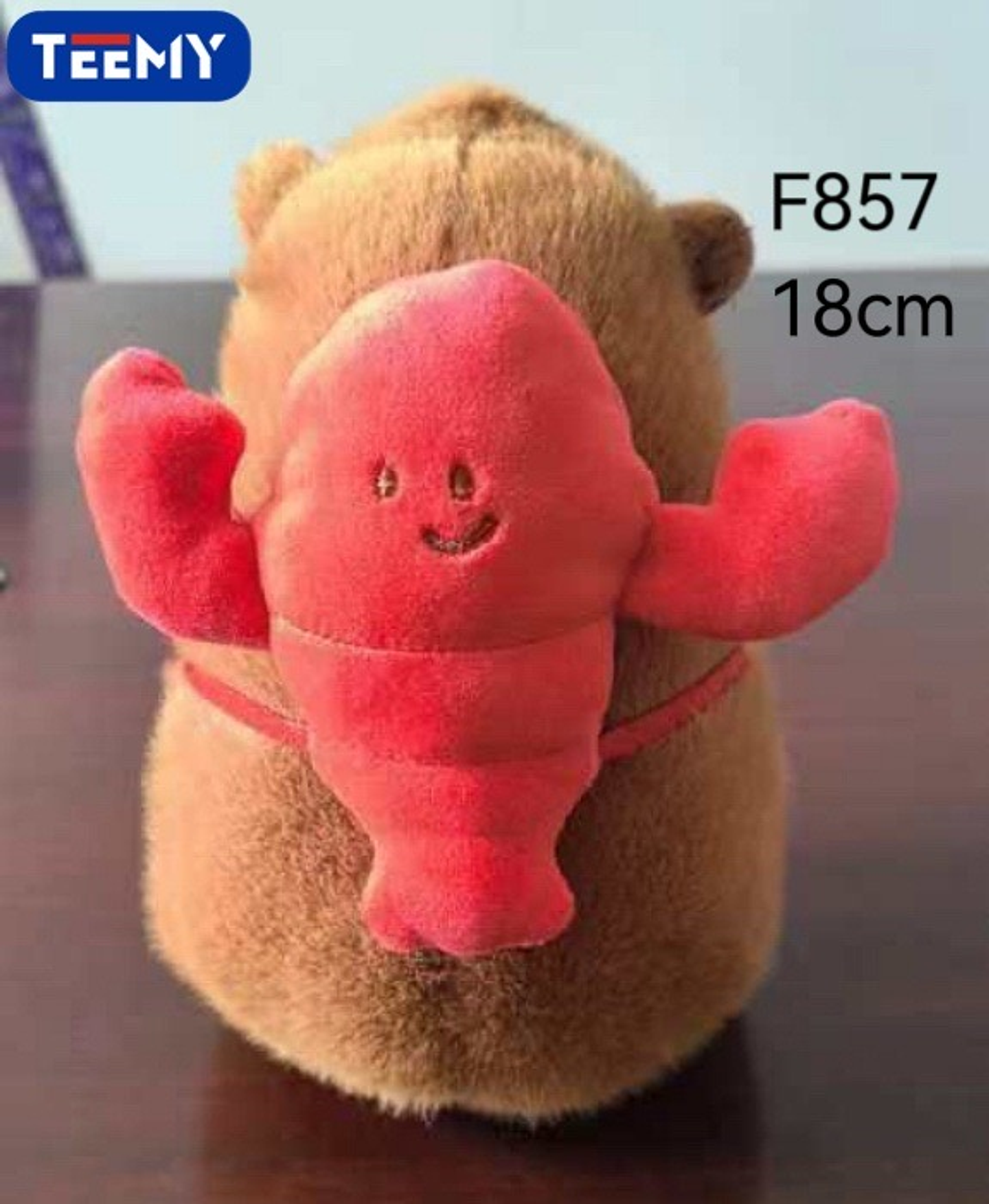 PELUCHE CAPYBARA 18 CM  , PRECIO PUBLICADO ES AL POR MAYOR Y DEBEN SER 3 UNIDADES DEL MISMO  (F857) 1