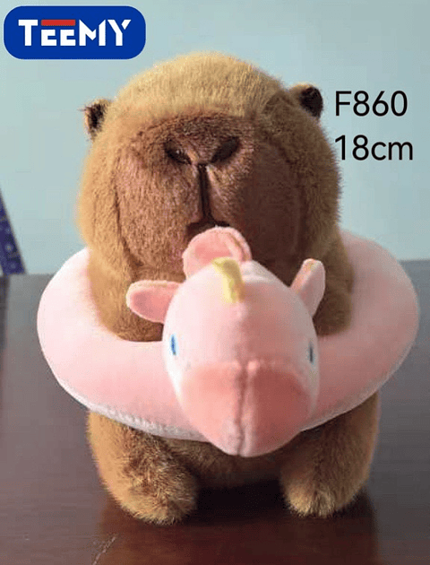 PELUCHE CAPYBARA 18 CM  , PRECIO PUBLICADO ES AL POR MAYOR Y DEBEN SER 3 UNIDADES DEL MISMO  (F860)