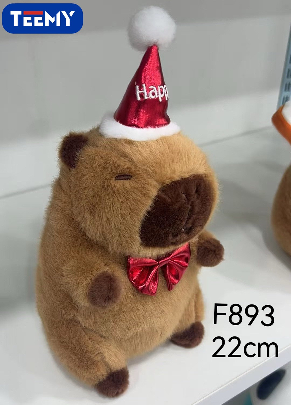 PELUCHE CAPYBARA 22 CM CUMPLEAÑOS  , PRECIO PUBLICADO ES AL POR MAYOR Y DEBEN SER 3 UNIDADES DEL MISMO  (F893) 1