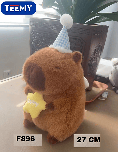PELUCHE CAPYBARA 27 CM  , PRECIO PUBLICADO ES AL POR MAYOR Y DEBEN SER 3 UNIDADES DEL MISMO  (F896)