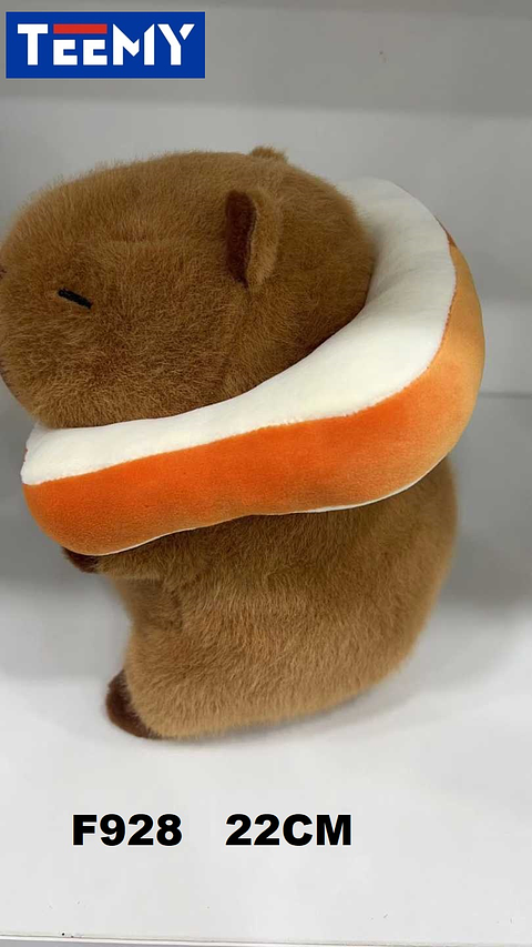 PELUCHE CAPYBARA 22 CM  , PRECIO PUBLICADO ES AL POR MAYOR Y DEBEN SER 3 UNIDADES DEL MISMO  (F928)