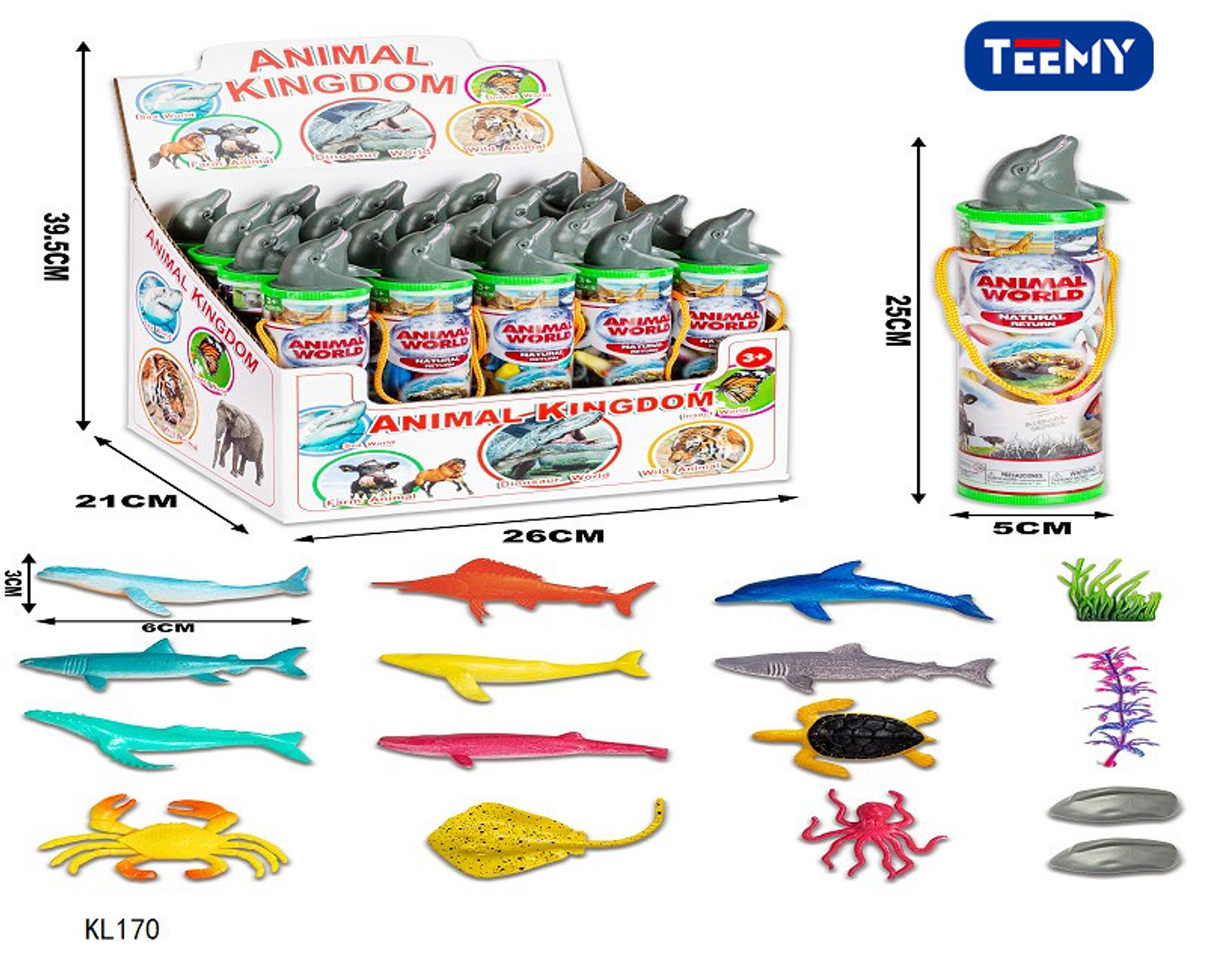 SET ANIMALES MARINOS PAQUETE 20 PIEZAS (KL170) 1