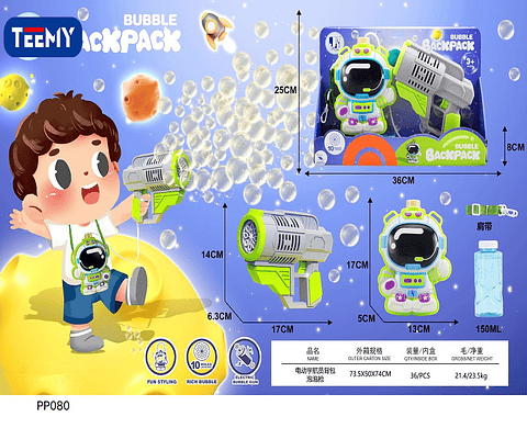 MOCHILA DE BURBUJAS ELECTRICA , PRECIO PUBLICADO ES AL POR MAYOR Y DEBEN SER 3 UNIDADES DEL MISMO  (PP080)