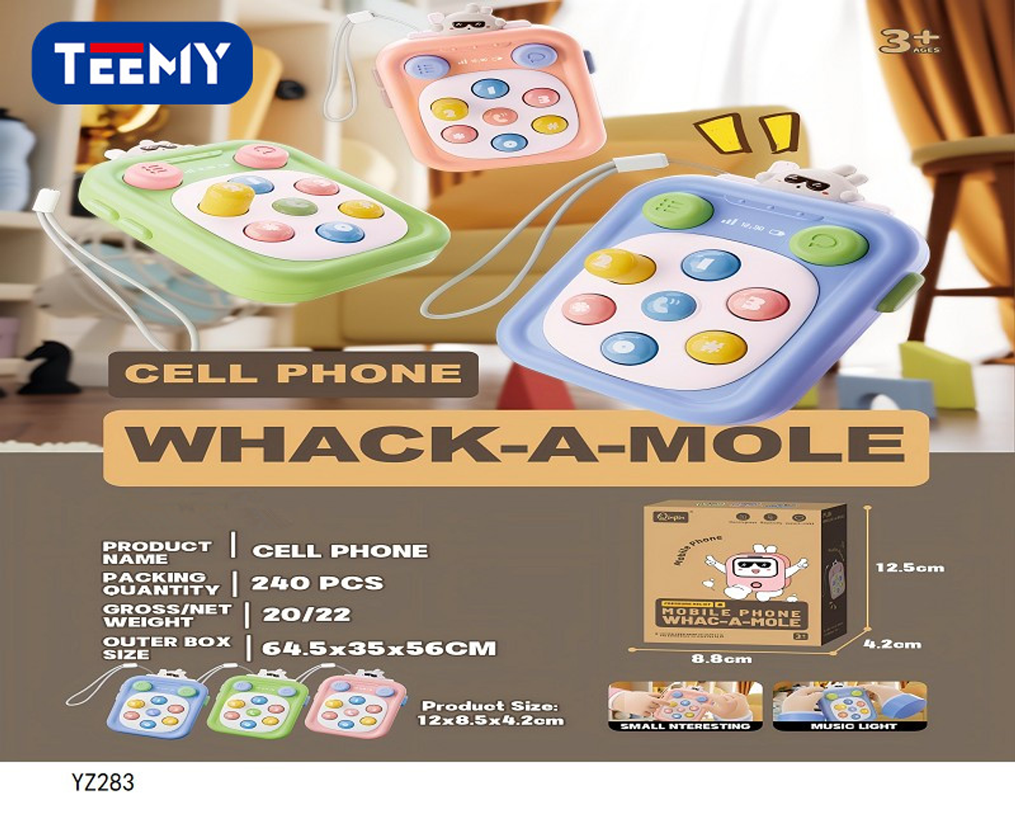 JUEGO DE MESA WHACK A MOLE  , PRECIO PUBLICADO ES AL POR MAYOR Y DEBEN SER 3 UNIDADES DEL MISMO  (YZ283) 1