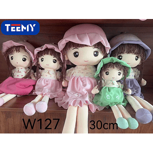 PELUCHE MUÑECA PEPONA 30 CM , PRECIO PUBLICADO ES AL POR MAYOR Y DEBEN SER 3 UNIDADES DEL MISMO 