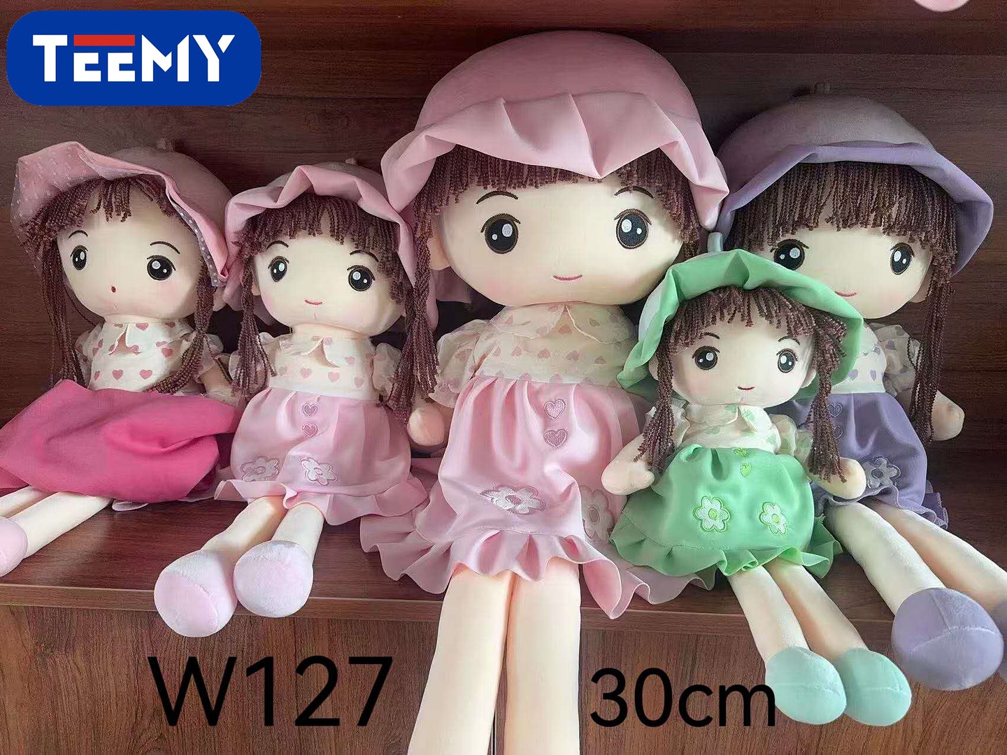 PELUCHE MUÑECA PEPONA 30 CM , PRECIO PUBLICADO ES AL POR MAYOR Y DEBEN SER 3 UNIDADES DEL MISMO  (W127) 1