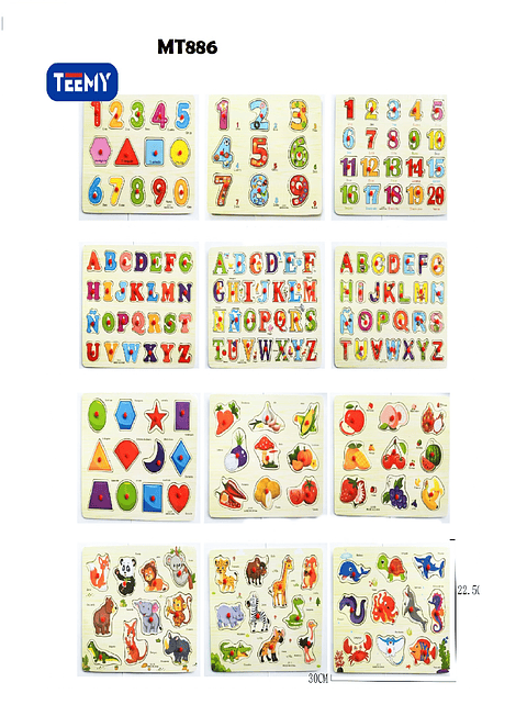 JUGUETE SENSORIAL LETRAS NUMEROS FRUTAS Y ANIMALES,  PRECIO PUBLICADO ES AL POR MAYOR Y DEBEN SER 3 UNIDADES DEL MISMO  (MT886)