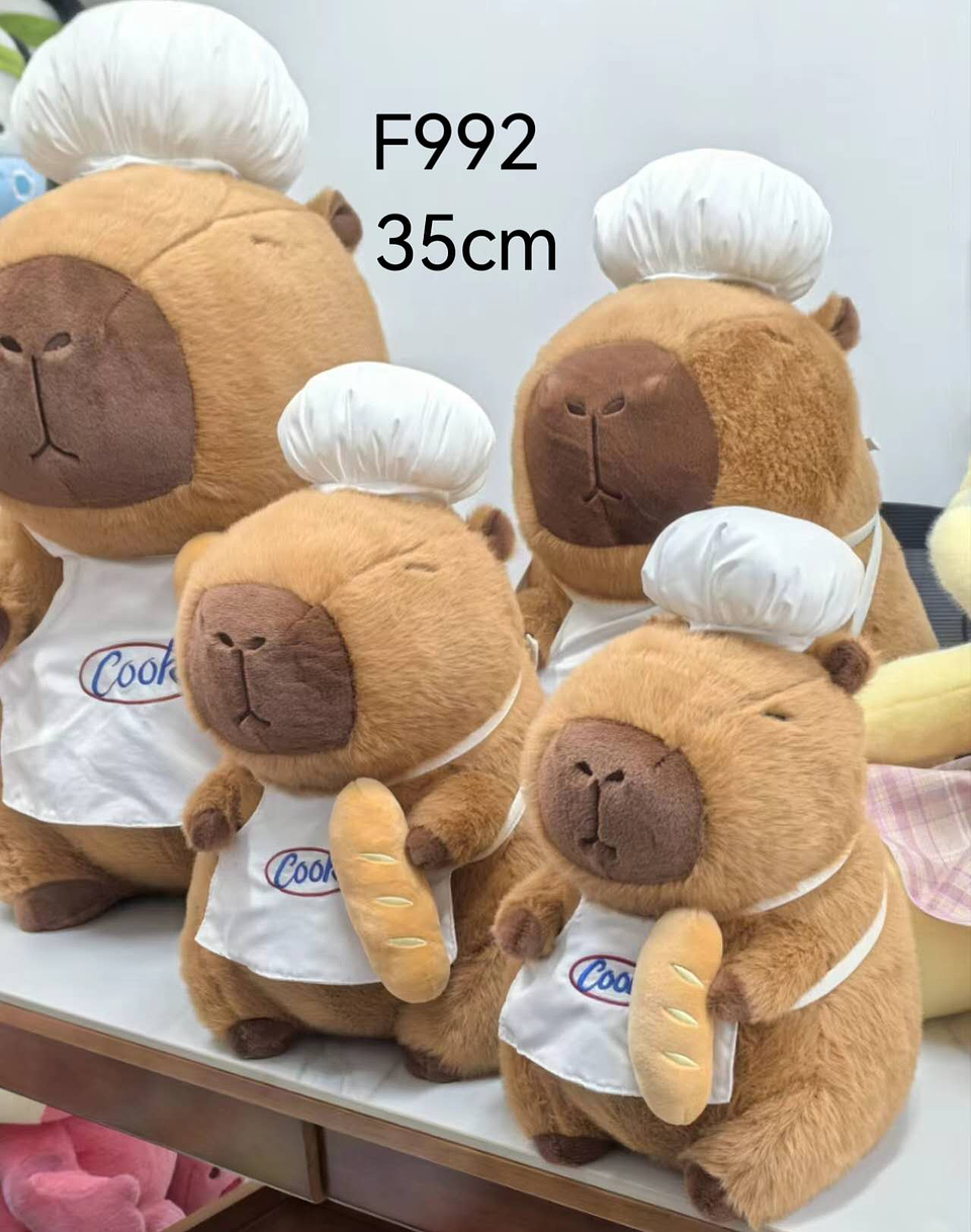 PELUCHE CAPYBARA 35 CM  , PRECIO PUBLICADO ES AL POR MAYOR Y DEBEN SER 3 UNIDADES DEL MISMO  (F992) 1